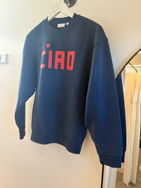 Clare V. - Oversized Sweatshirt in Block Ciao Navy