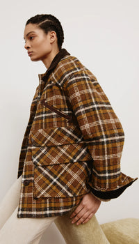 Smythe - Field Jacket in Umber Plaid