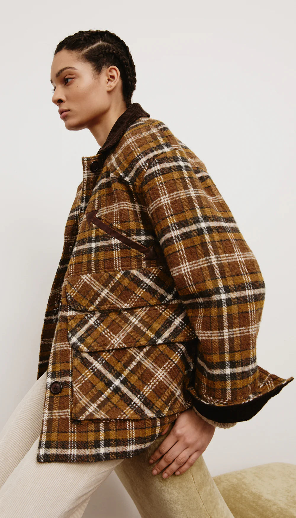 Smythe - Field Jacket in Umber Plaid