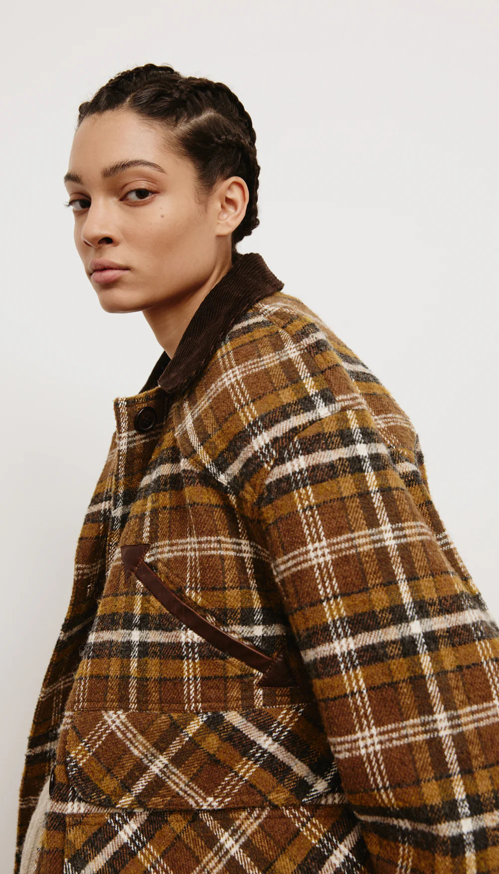 Smythe - Field Jacket in Umber Plaid