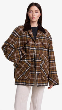 Smythe - Field Jacket in Umber Plaid