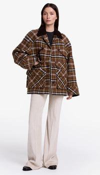 Smythe - Field Jacket in Umber Plaid