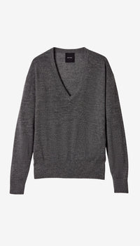 Smythe - Boyfriend V-Neck Sweater in Grey