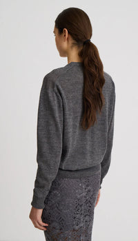 Smythe - Boyfriend V-Neck Sweater in Grey