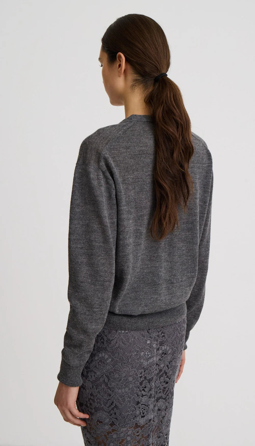 Smythe - Boyfriend V-Neck Sweater in Grey