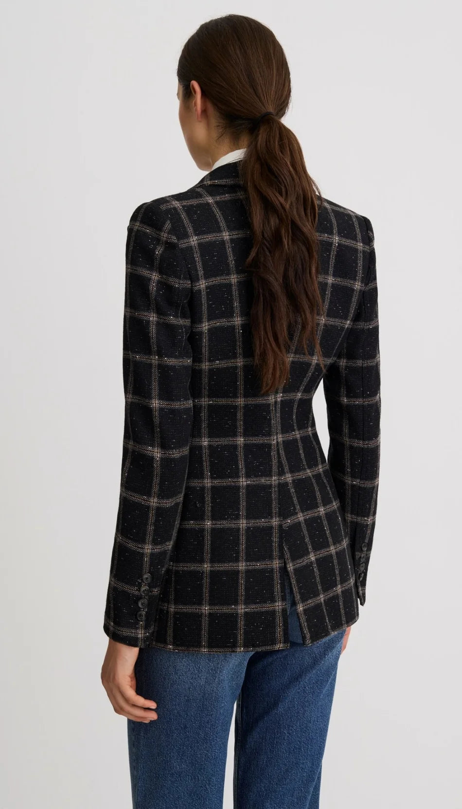 Smythe - Patch Pocket Birkin Blazer in Black Plaid