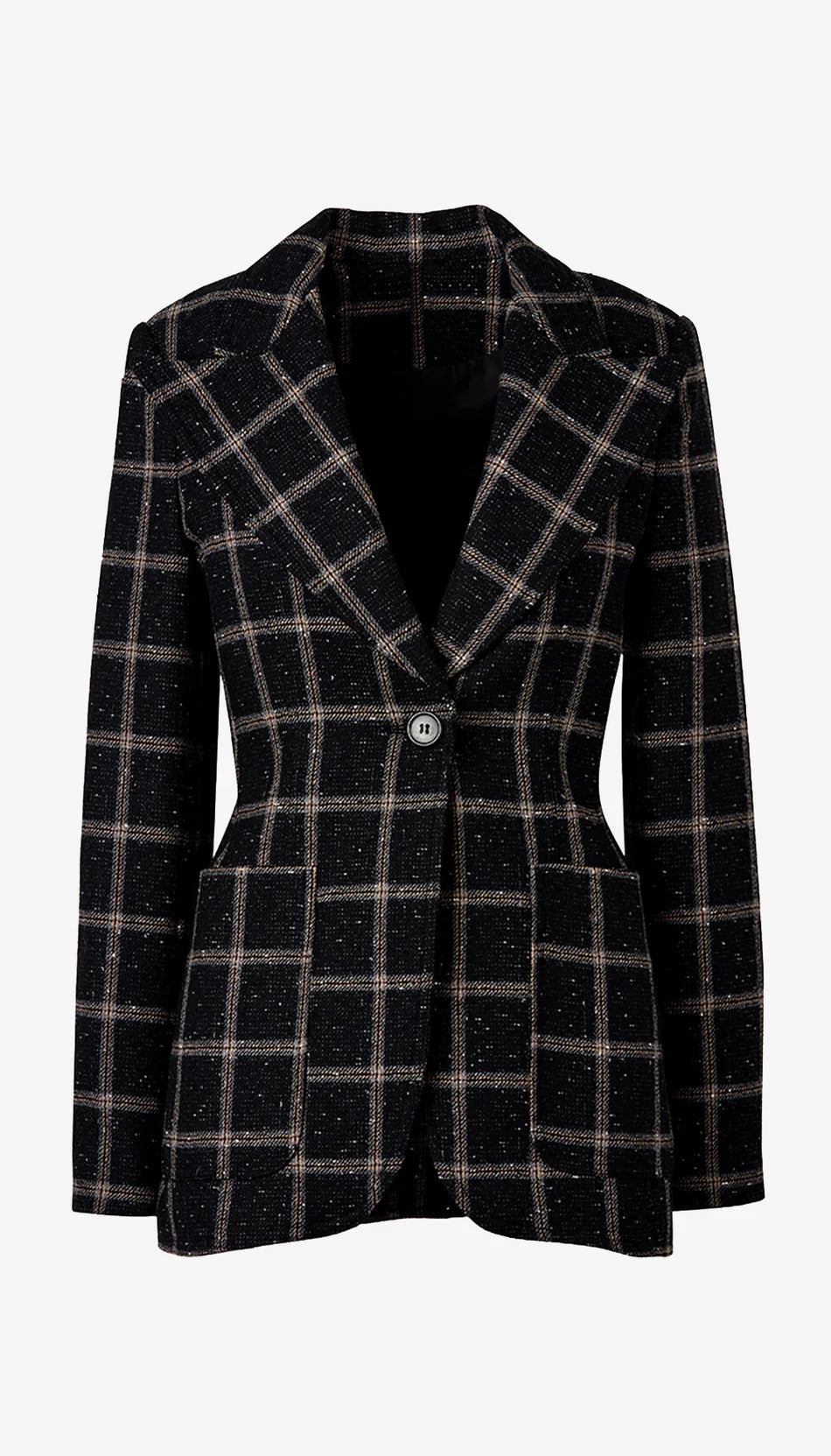 Smythe - Patch Pocket Birkin Blazer in Black Plaid