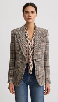 Smythe - Patch Pocket 90's Blazer in Neutral Glen Check
