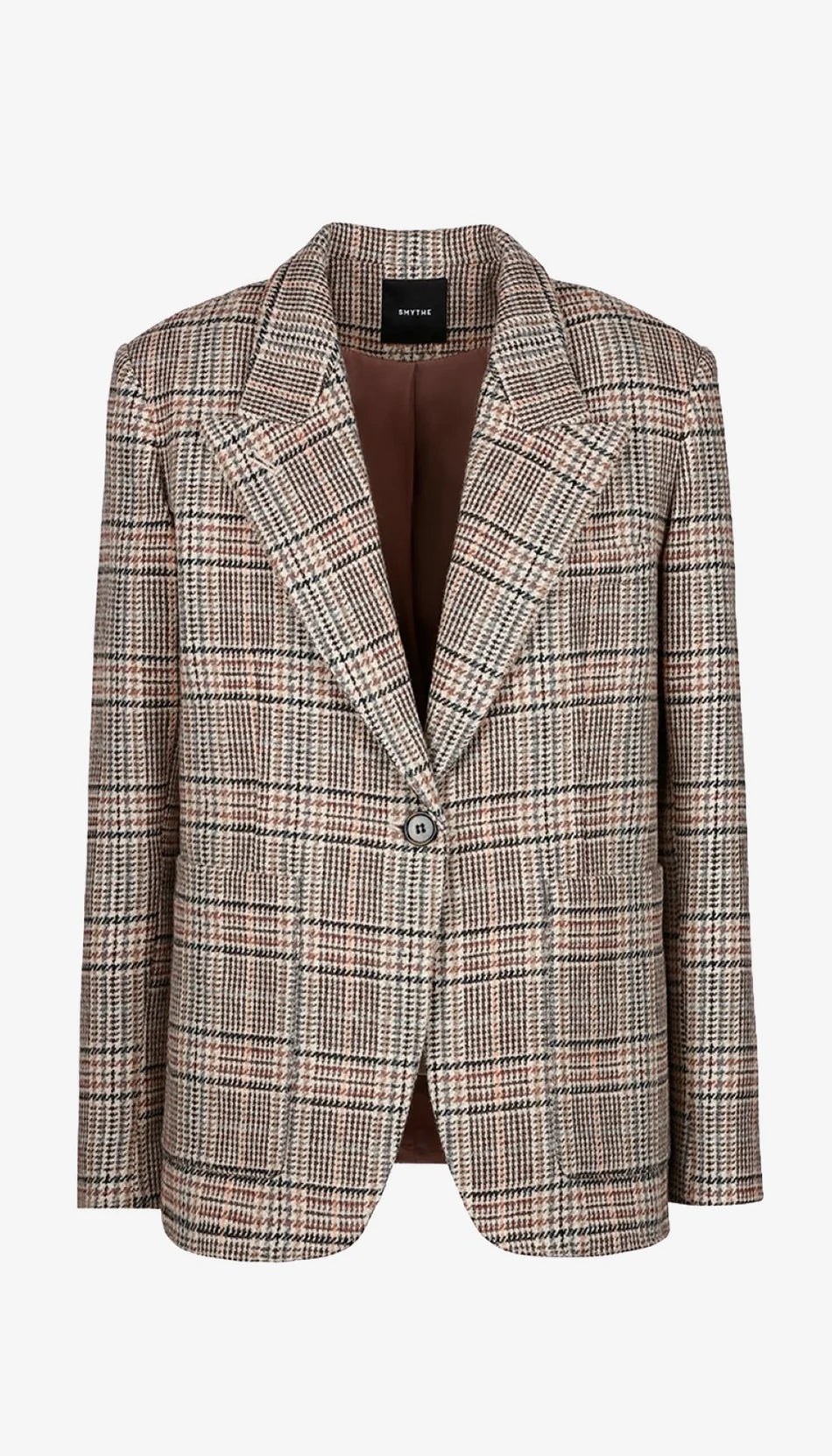 Smythe - Patch Pocket 90's Blazer in Neutral Glen Check