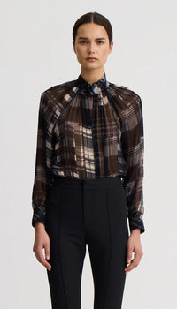 Smythe - Kitten Blouse in Diaphanous Plaid