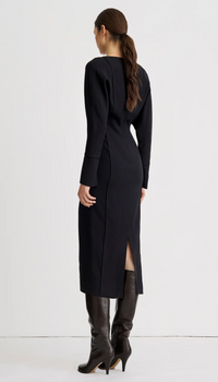 Smythe - Draped Dolman Dress - Black