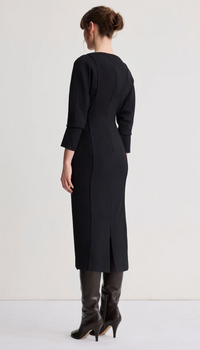 Smythe - Draped Dolman Dress - Black