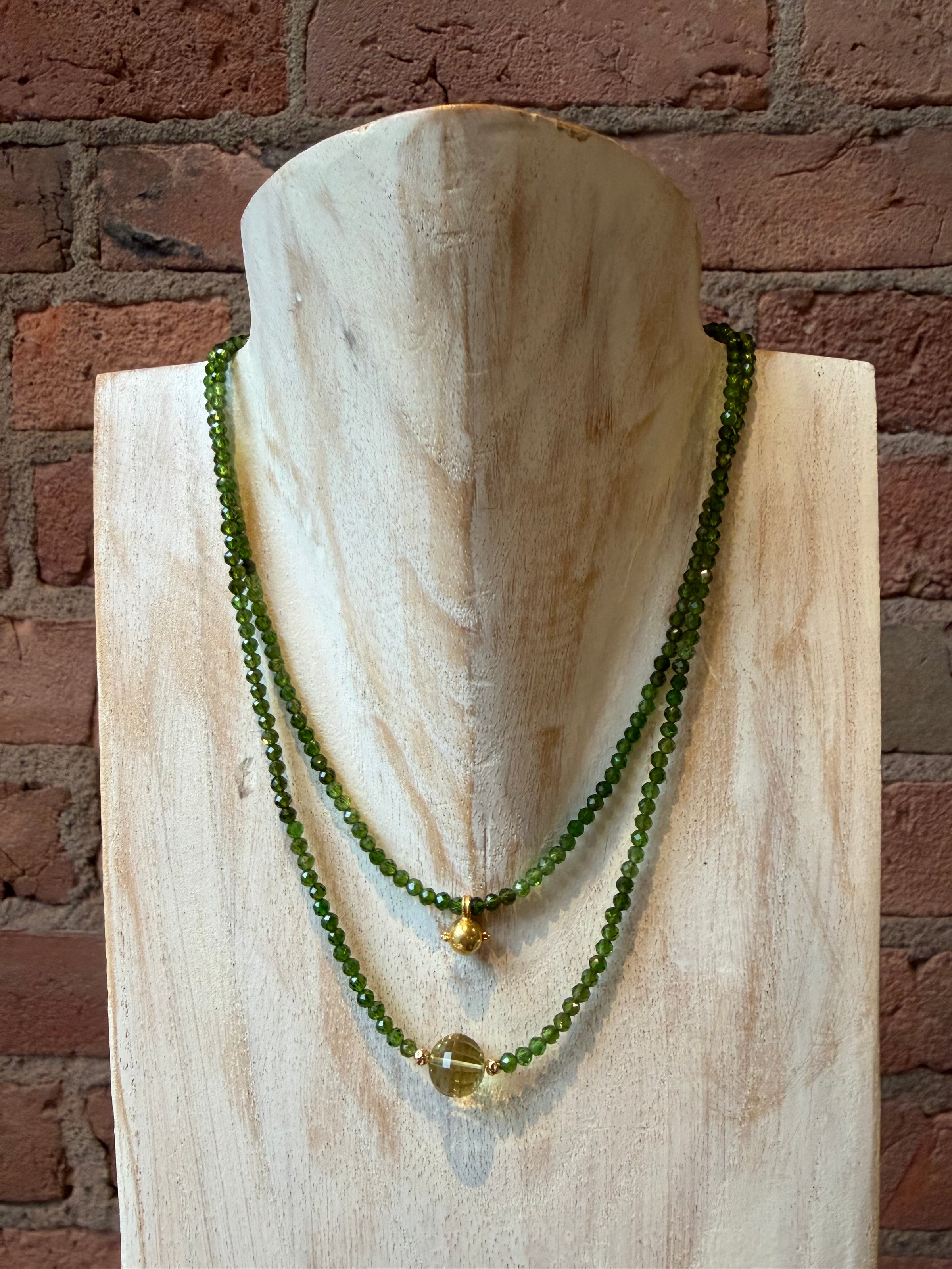 Studio Skanda by Mary Wakefield - Chrome Diopside with Lemon Quartz Necklace