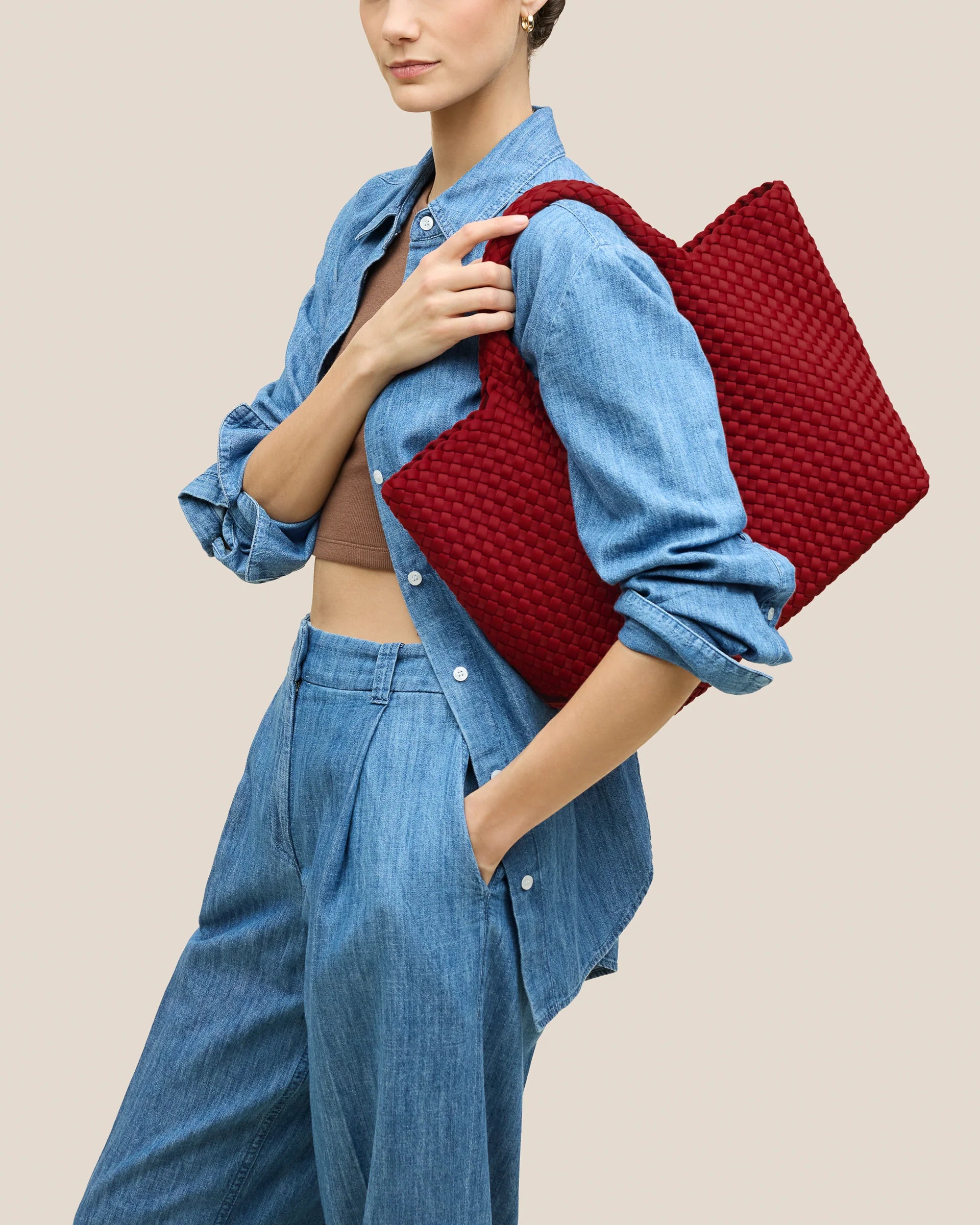 NAGHEDI - St Barths Medium Tote - Rosso