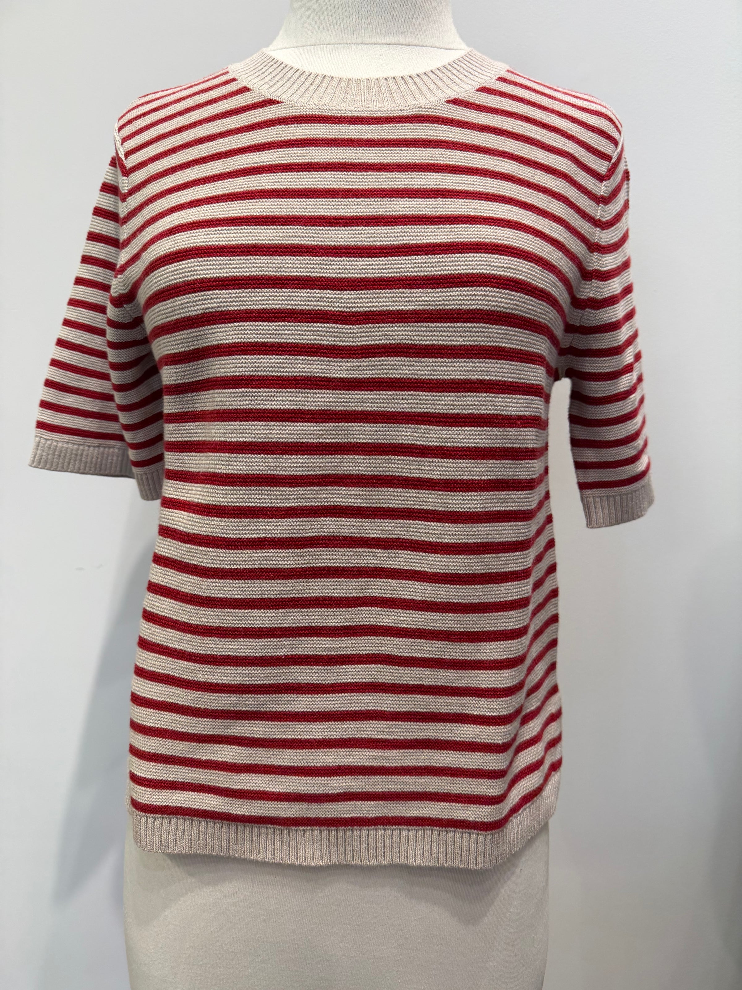 Sanctuary - Sweater Tee in Opal/Raspberry Stripe
