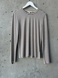 Splendid - Long Sleeve Bamboo Tee in Pale Oak Heather/Cedar Brown