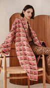 Smythe - Oversized Swing Coat in Pink Houndstooth