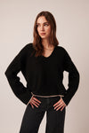 LINE Knitwear - Gaia Sweater in Noir Night