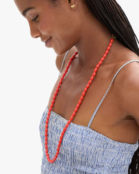 Clare V - Grande Enamel Barrel Chain - Persimmon