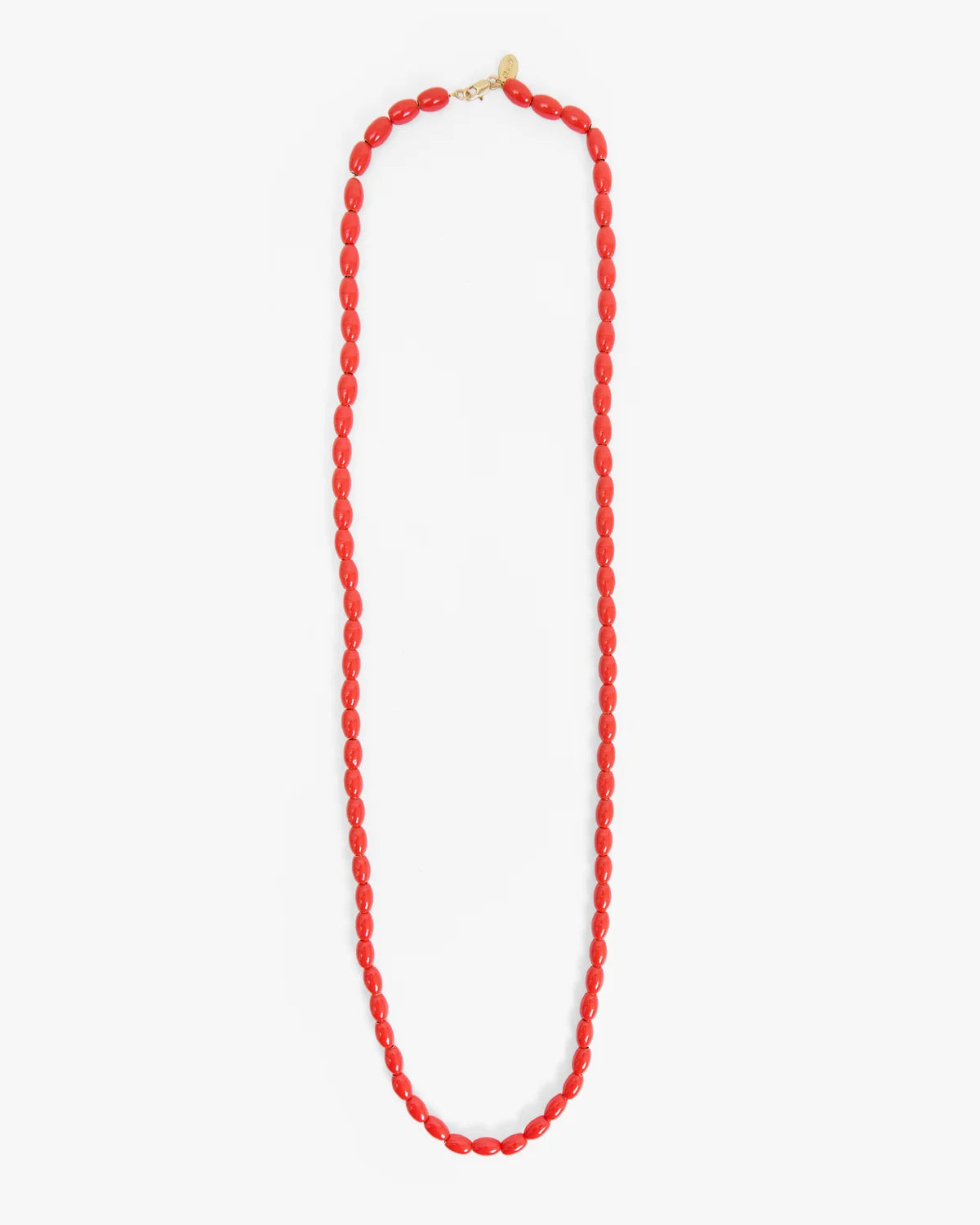 Clare V - Grande Enamel Barrel Chain - Persimmon