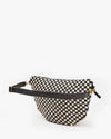 Clare V. - Grande Fanny Woven Checker in Cream/Black