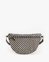 Clare V. - Grande Fanny Woven Checker in Cream/Black