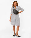 Clare V. - Grande Fanny in Woven Zig Zag Black