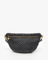 Clare V. - Grande Fanny in Woven Zig Zag Black
