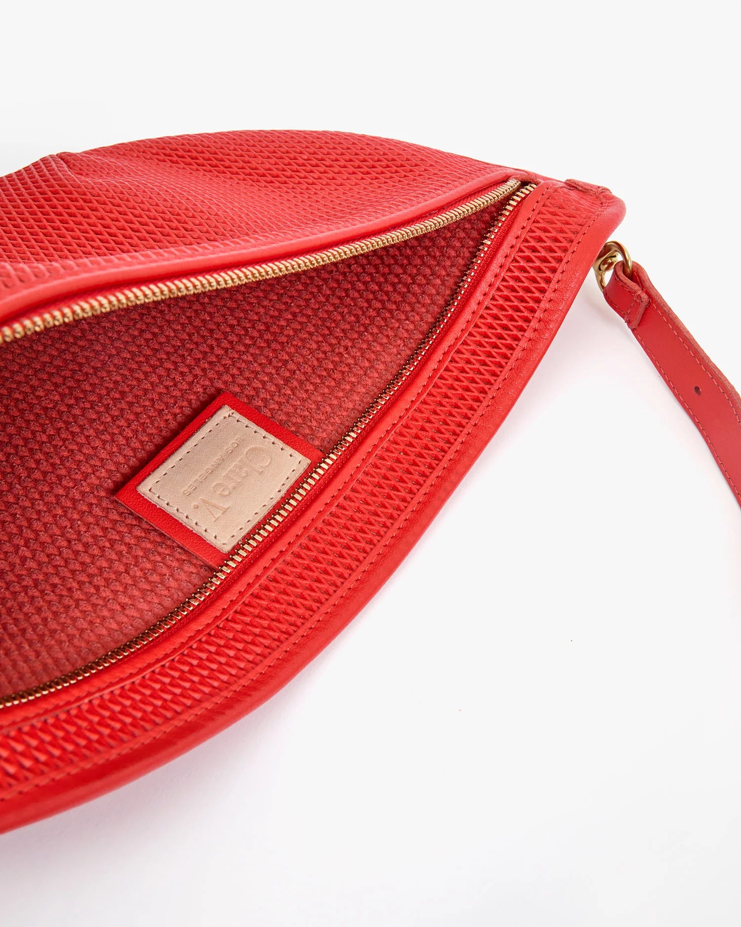 Clare V. - Grande Fanny in Bright Poppy Diamond Perf