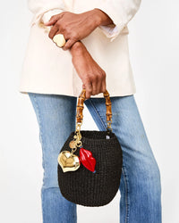 Clare V. - Pot de Miel with Bamboo Handle in Black