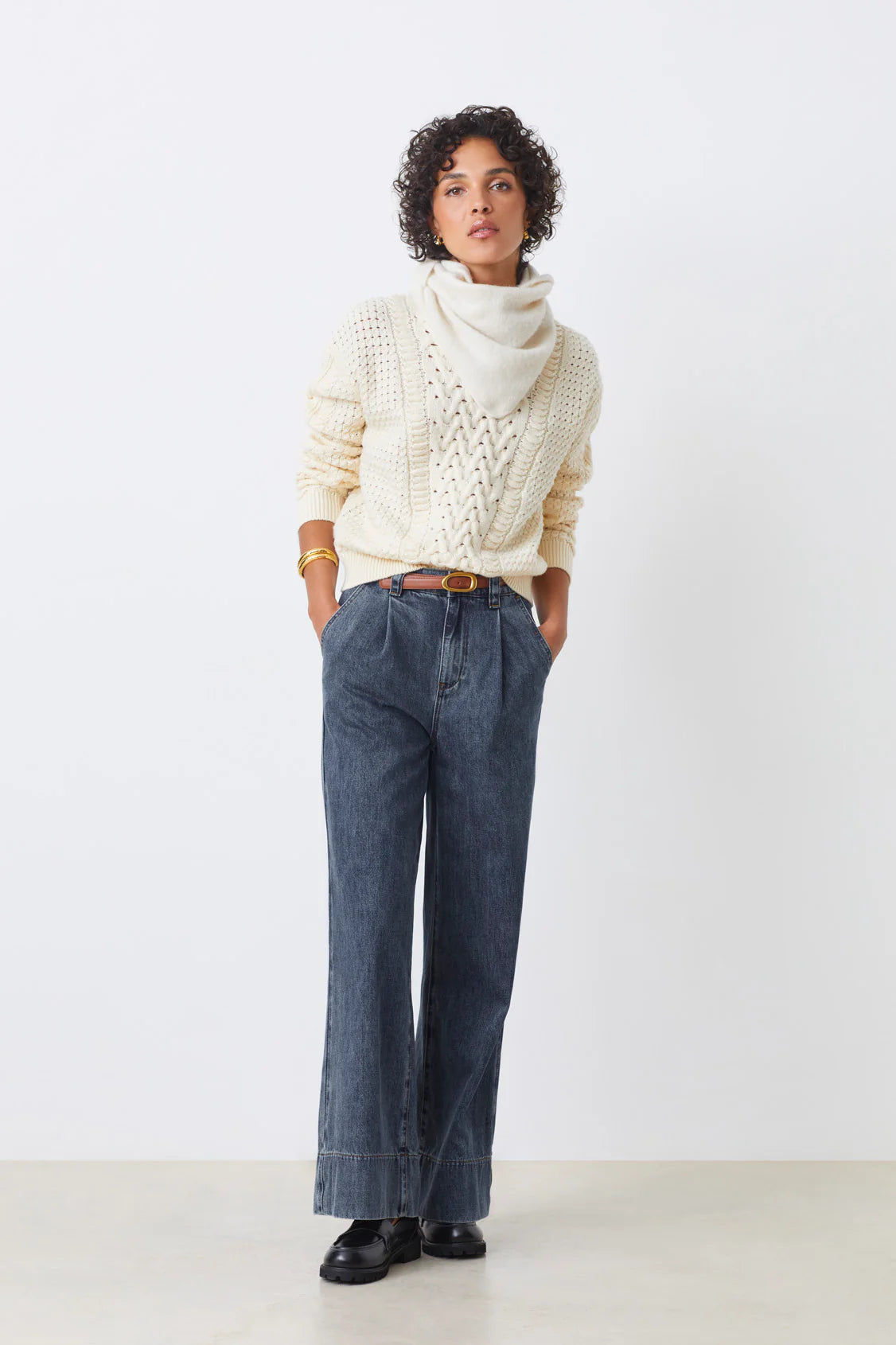Suncoo - Percy Sweater in Blanc Casse