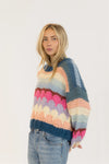 Lyla & Luxe - Hannah Handmade Crewneck Pullover in Multi