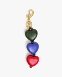 Clare V. - Heart Fob in Evergreen Multi