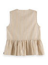 Scotch & Soda - Bow Details Top in Desert Sand Stripe with Lurex