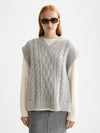Scotch & Soda - Cable Stitch Spencer in Grey Melange