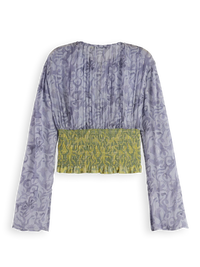 Scotch & Soda - Smocked Waist Top in Dancer Lavender