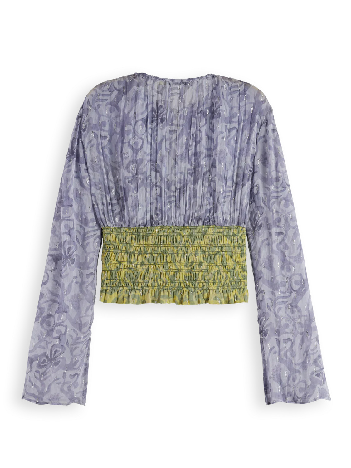 Scotch & Soda - Smocked Waist Top in Dancer Lavender