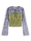Scotch & Soda - Smocked Waist Top in Dancer Lavender