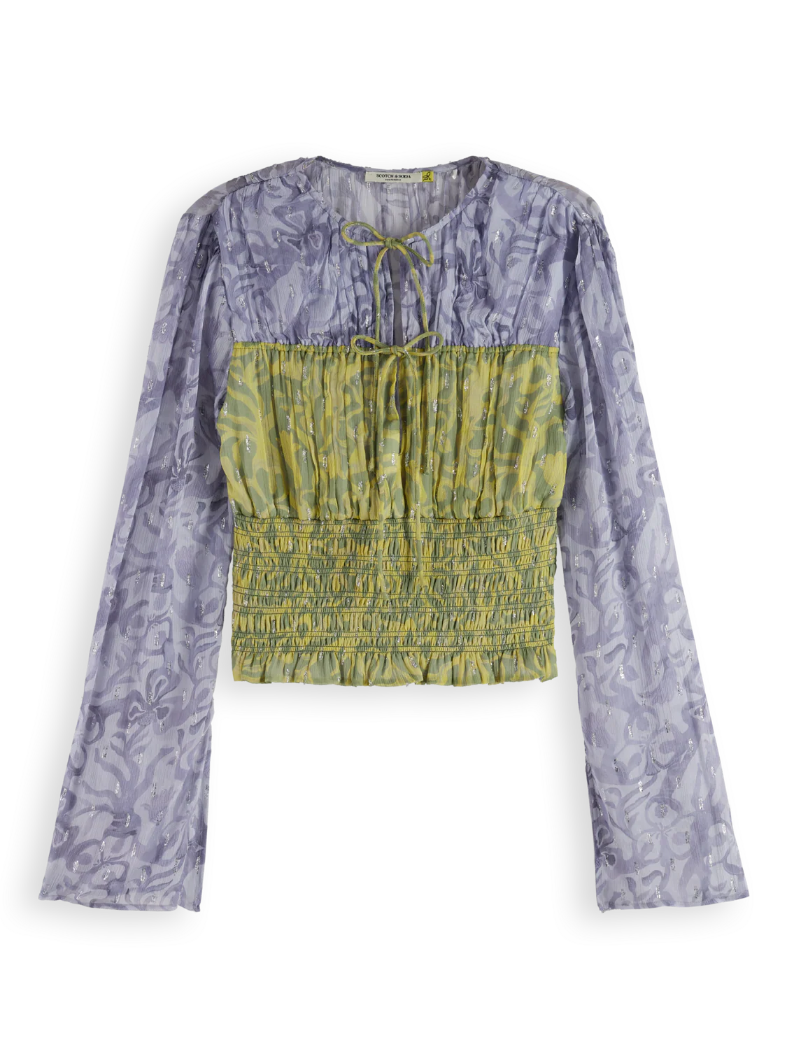 Scotch & Soda - Smocked Waist Top in Dancer Lavender