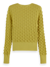 Scotch & Soda - Textured Stitch Pullover in Golden Green
