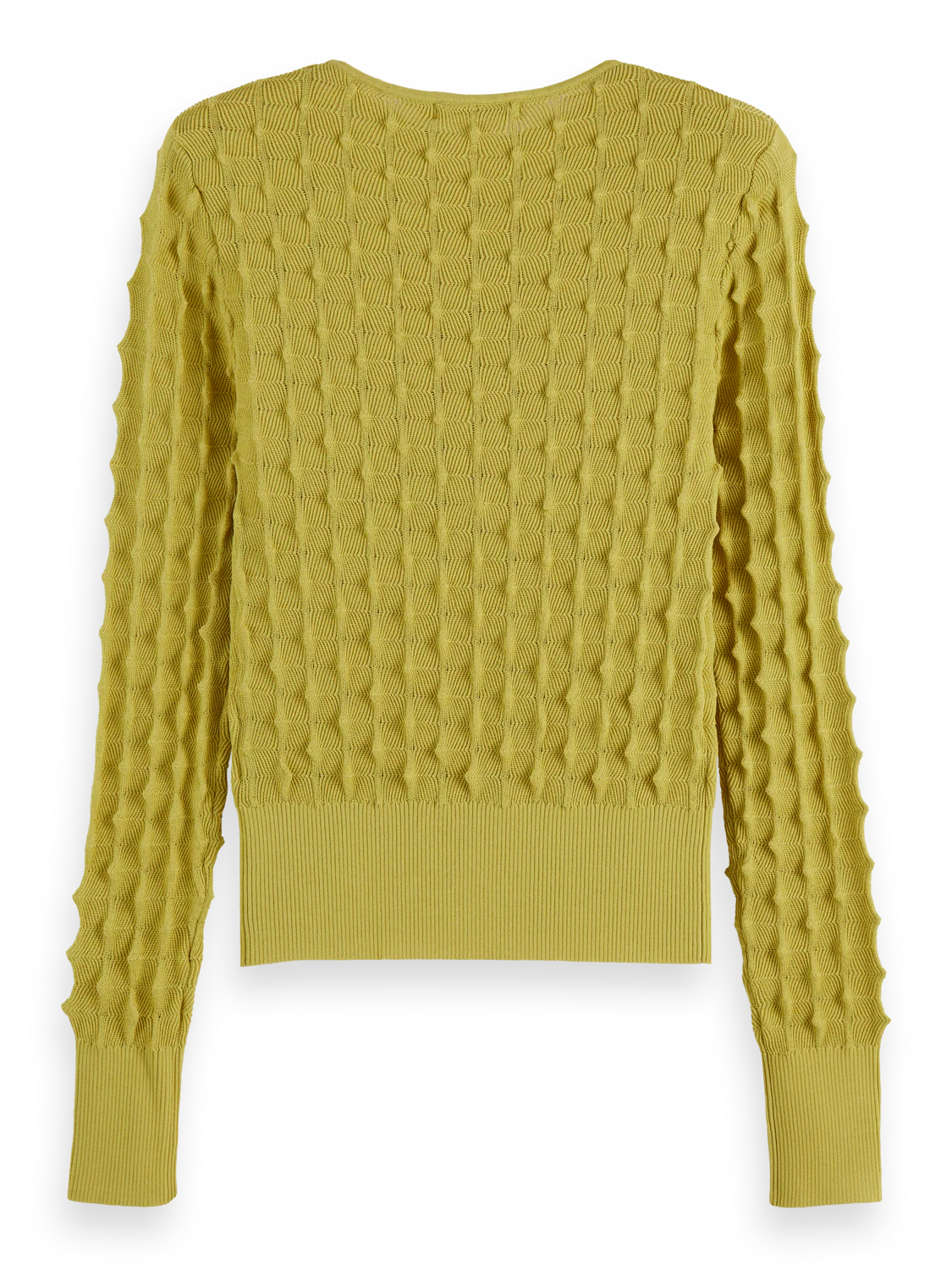 Scotch & Soda - Textured Stitch Pullover in Golden Green