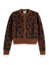 Scotch & Soda - Fuzzy Jacquard Cardigan in Peace Leopard