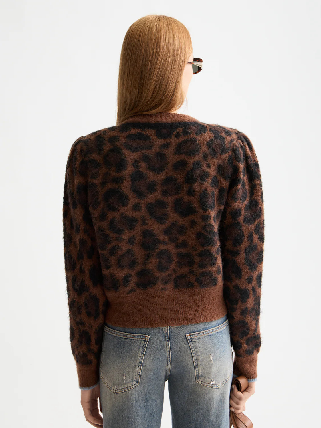Scotch & Soda - Fuzzy Jacquard Cardigan in Peace Leopard