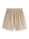 Scotch & Soda - High Rise Shorts in Desert Sand Stripe with Lurex