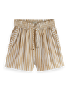 Scotch & Soda - High Rise Shorts in Desert Sand Stripe with Lurex