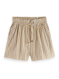 Scotch & Soda - High Rise Shorts in Desert Sand Stripe with Lurex