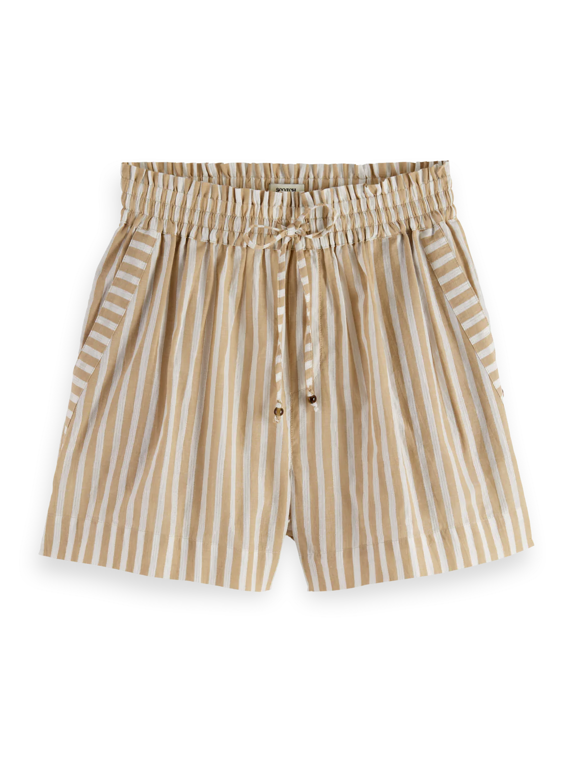 Scotch & Soda - High Rise Shorts in Desert Sand Stripe with Lurex