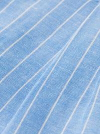 Scotch & Soda - High Rise Linen Shorts in Blue and White Pin Stripe