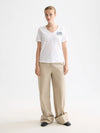 Scotch & Soda - Luca High Rise Wide Leg Cuff Chino Pant in Plaza Taupe