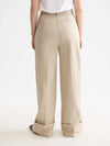 Scotch & Soda - Luca High Rise Wide Leg Cuff Chino Pant in Plaza Taupe